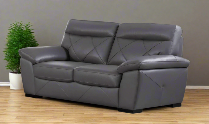 Gio Italia Latitude Cushion Back Modern Loveseat in Leather