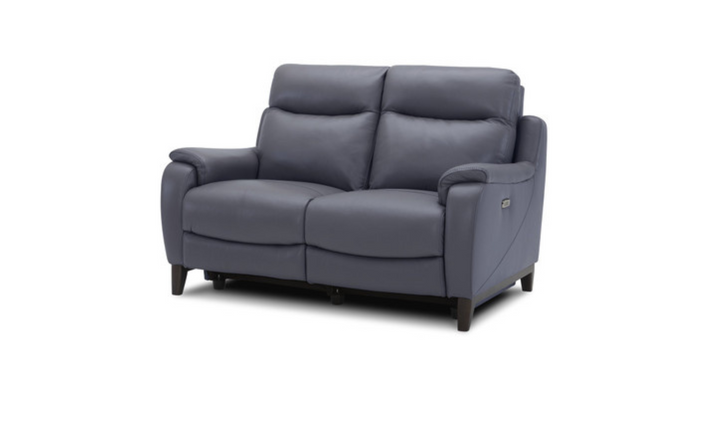 Gio Italia Leonard Dual Power Reclining Leather Loveseat with USB Port