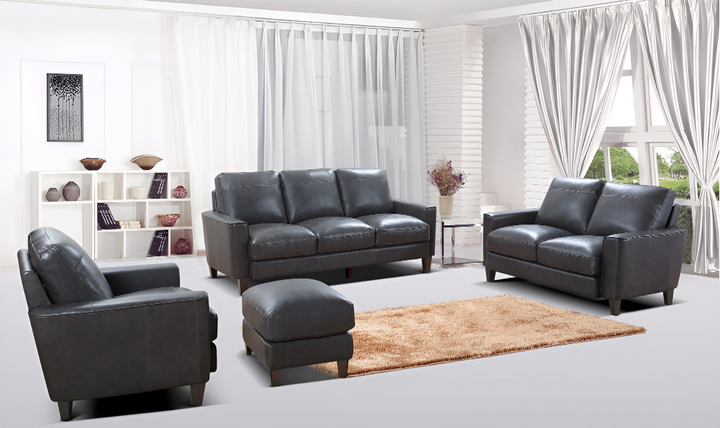 Gio Italia York 3-Seater Stationary Classic Leather Sofa-jennifer furniture