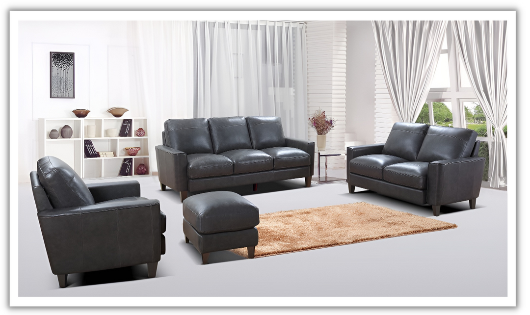 Gio Italia York Classic Leather Living Room Set-jennifer furniture