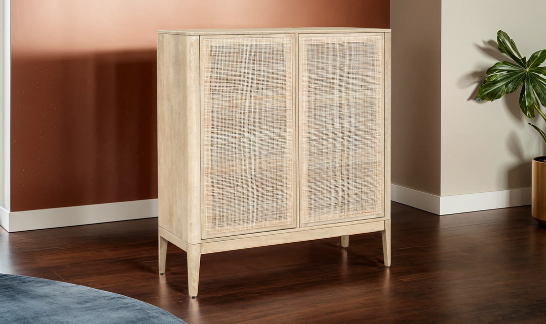 HTD Casablanca Two Door Cabinet in Mango Wood Finish-Jennifer Furniture