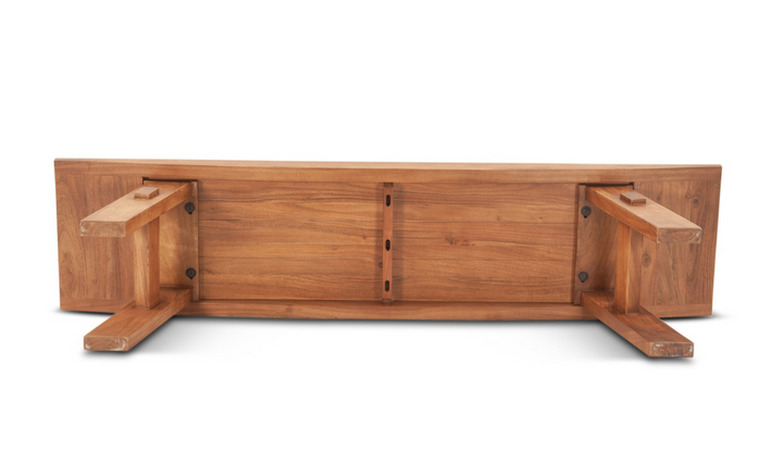 HTD Chesapeake Brown Rectangular Bench in Nutmeg Finish-Jennifer Furniture