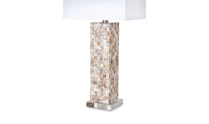 Harper 28" Nature Mother of Pearl Table Lamp With Crystals (Set of 2)