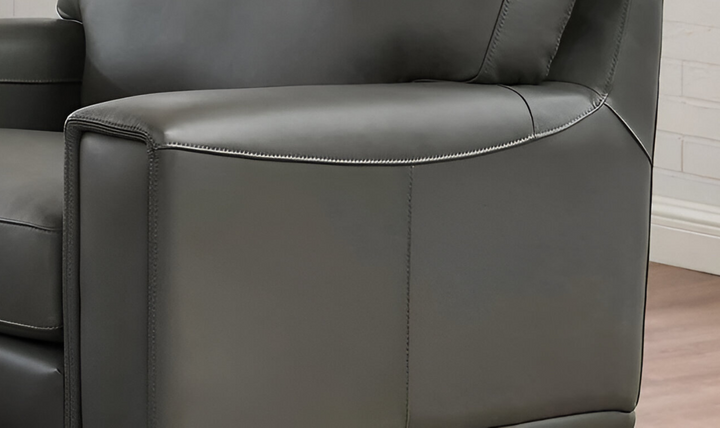 Hayward Leather Chair In Gray-Jennifer Furniture