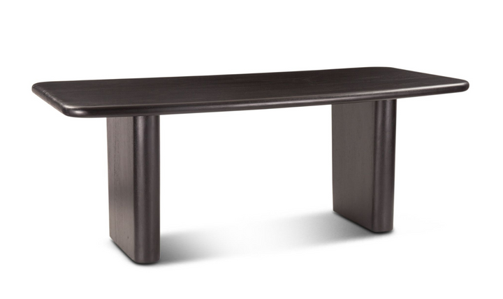 Helsinki Rectangular Wooden Dining Table in Matte Black Finish-Jennifer Furniture