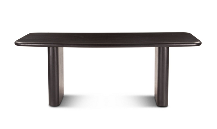 Helsinki Rectangular Wooden Dining Table in Matte Black Finish-Jennifer Furniture