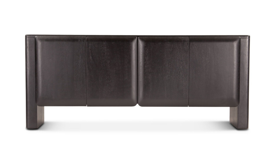 Helsinki Wooden Sideboard in Matte Black Finish-Jennifer Furniture