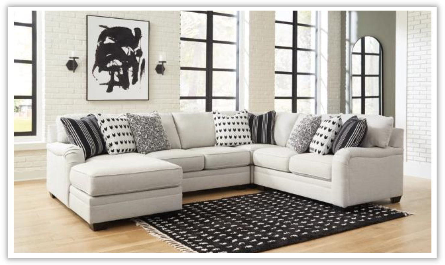 Huntsworth Sectional Sofa With Chaise In Gray – Jennifer Furniture