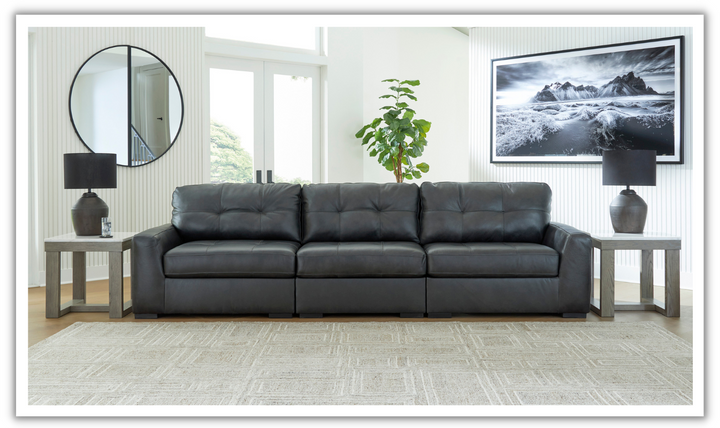 Modern Heritage Brindley Pier 3-piece Sectional Sofa in Black-Jennifer Furniture