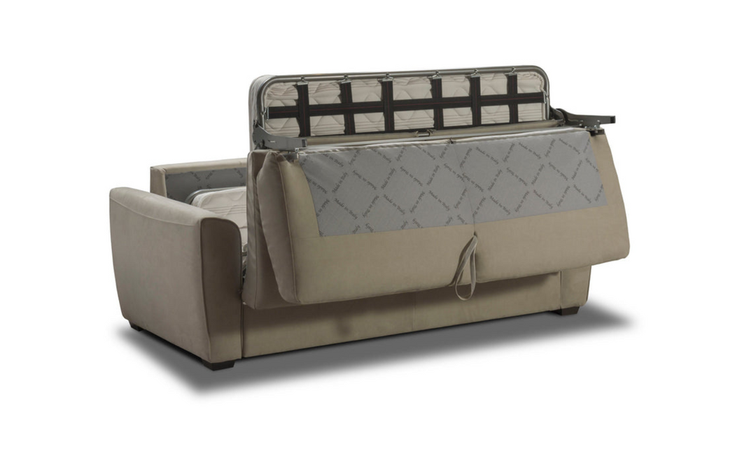 Jennifer Italia Cinetique 2-Seater Gray Sleeper Sofa with Memory Foam Mattress