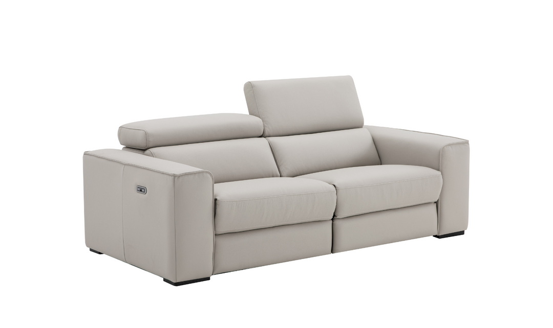 Jennifer Italia Incanto 2-seater Leather Power Recliner Loveseat with Storage Console