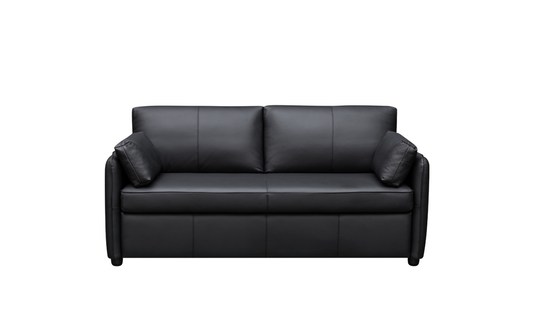 Jennifer Smart Full Leather Sleeper Sofa With Memory Foam Mattress