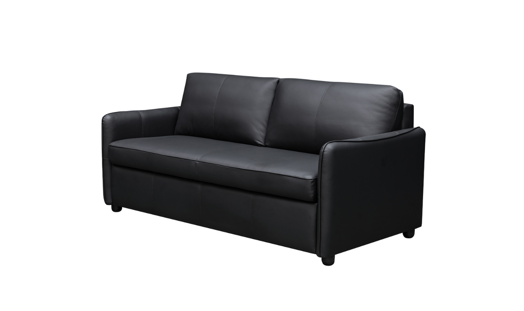 Jennifer Smart Full Leather Sleeper Sofa With Memory Foam Mattress