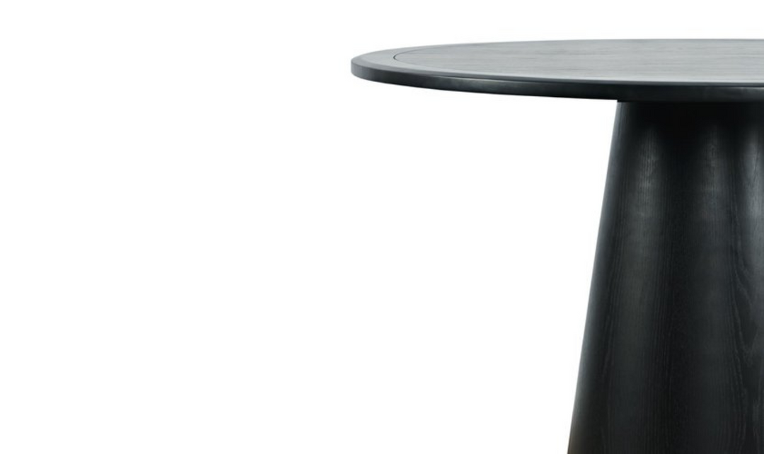 Jofran Nash 45" Round Counter Height Dining Table in Black with Pedestal Base