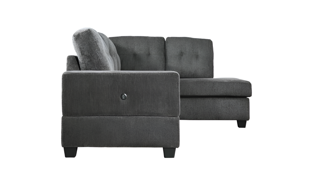 Modern Heritage Kitler 2-Piece Sectional Sofa in Smoke