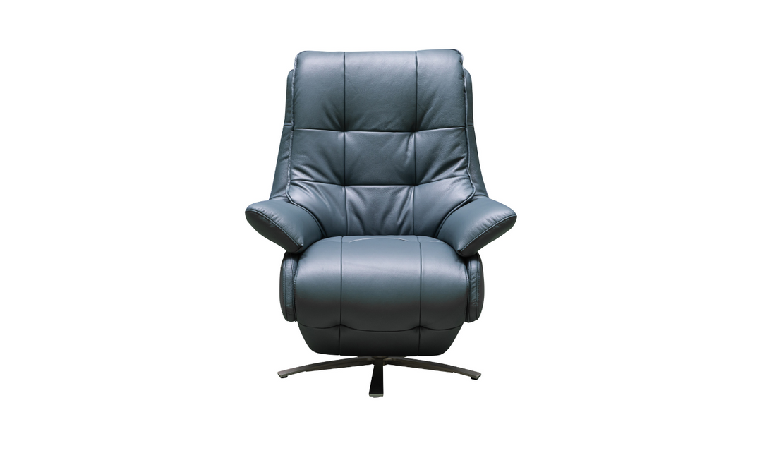 Klaussner Eterna Burnie Swivel Power Recliner Lift Chair in Blue