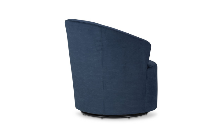 Klaussner Ivy Swivel Chair with Rounded Arms and Ultralux Cushion (Fabric/Leather)