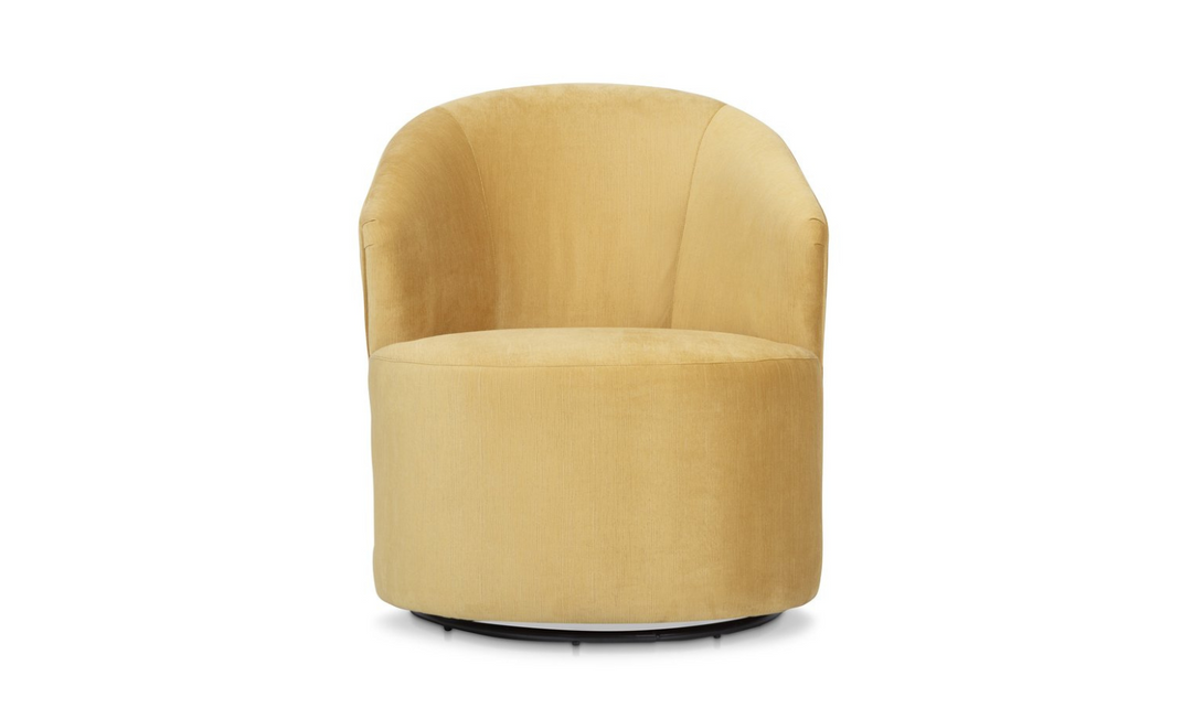 Klaussner Ivy Swivel Chair with Rounded Arms and Ultralux Cushion (Fabric/Leather)