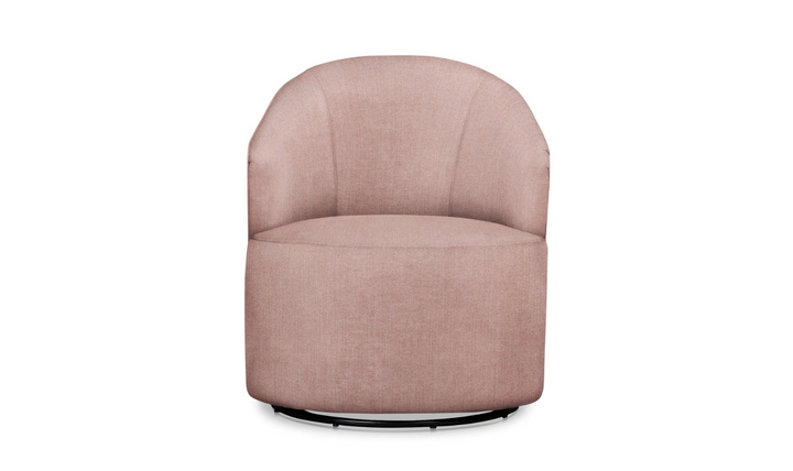 Klaussner Ivy Swivel Chair with Rounded Arms and Ultralux Cushion (Fabric/Leather)