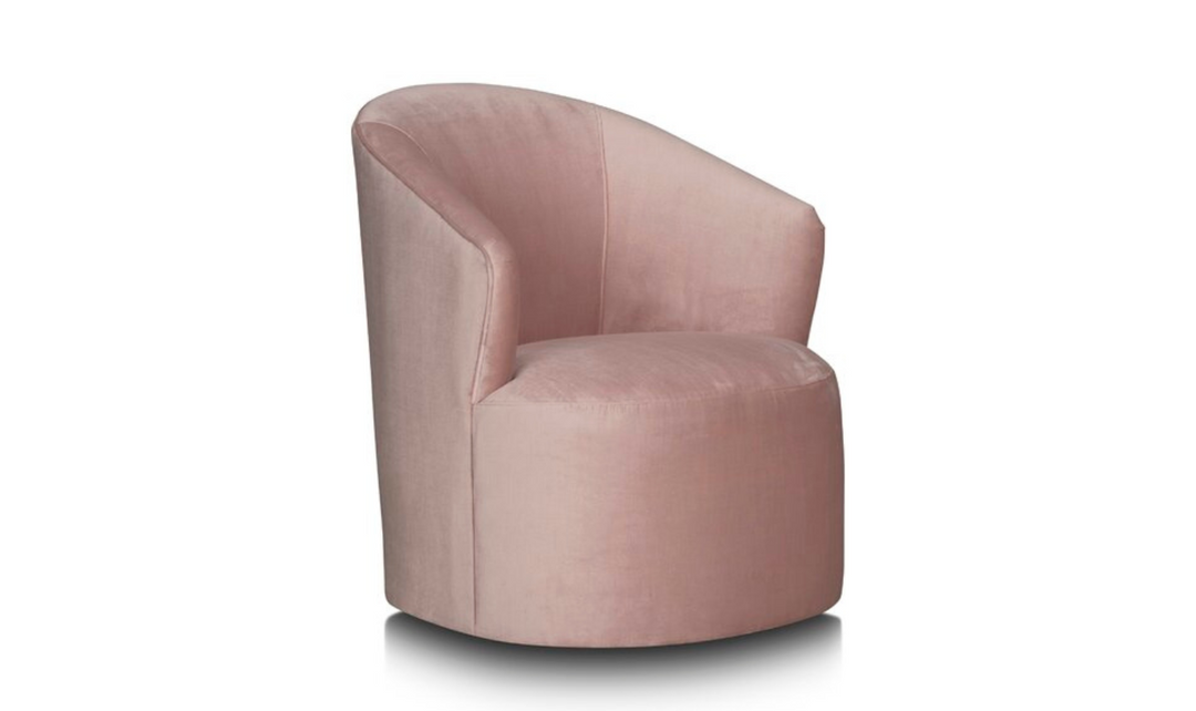 Klaussner Ivy Swivel Chair with Rounded Arms and Ultralux Cushion (Fabric/Leather)