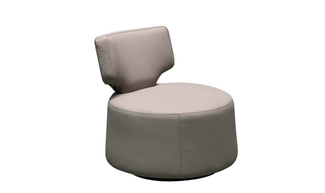 Klaussner Pietra Leather Swivel Chair