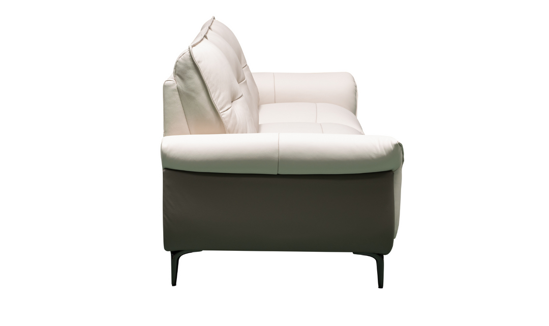 Klaussner Roma Vento Leather Accent Chair in White