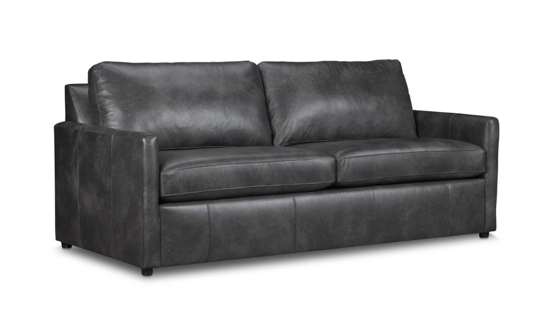 Klaussner Savannah Modern Square Arms Sofa (Fabric/Leather)