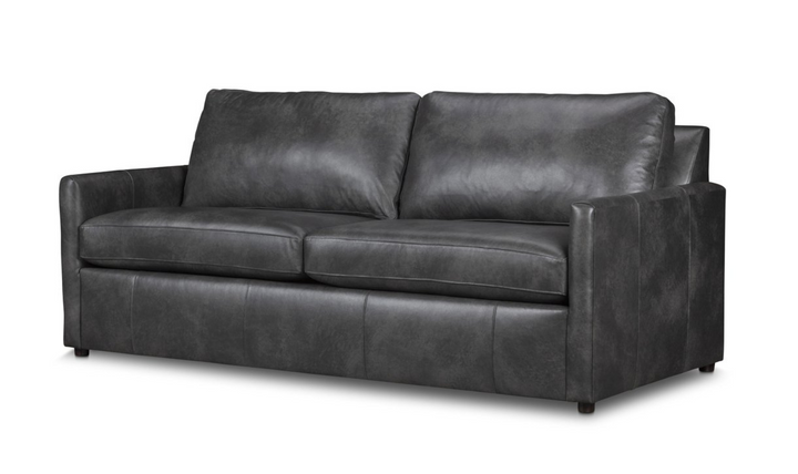 Klaussner Savannah Modern Square Arms Sofa (Fabric/Leather)