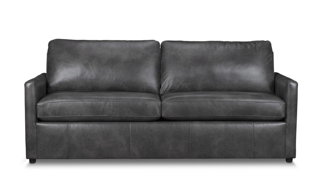 Klaussner Savannah Modern Square Arms Sofa (Fabric/Leather)