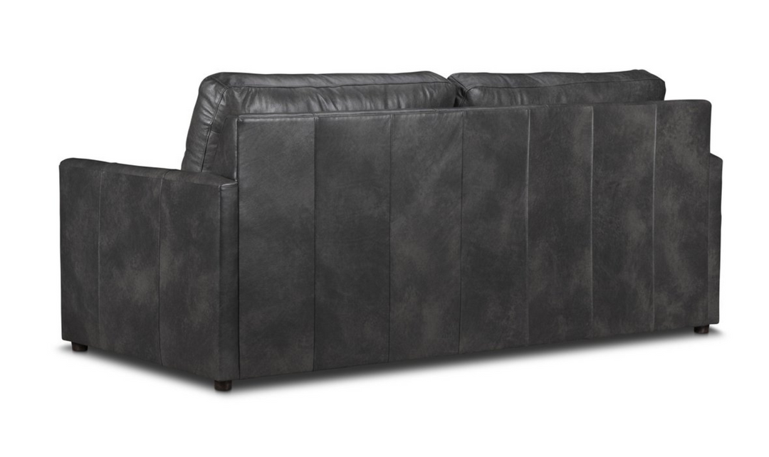 Klaussner Savannah Modern Square Arms Sofa (Fabric/Leather)