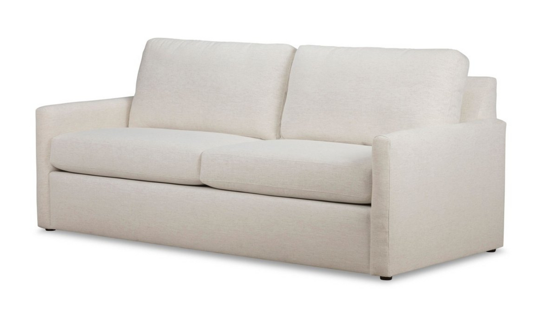 Klaussner Savannah Modern Square Arms Sofa (Fabric/Leather)