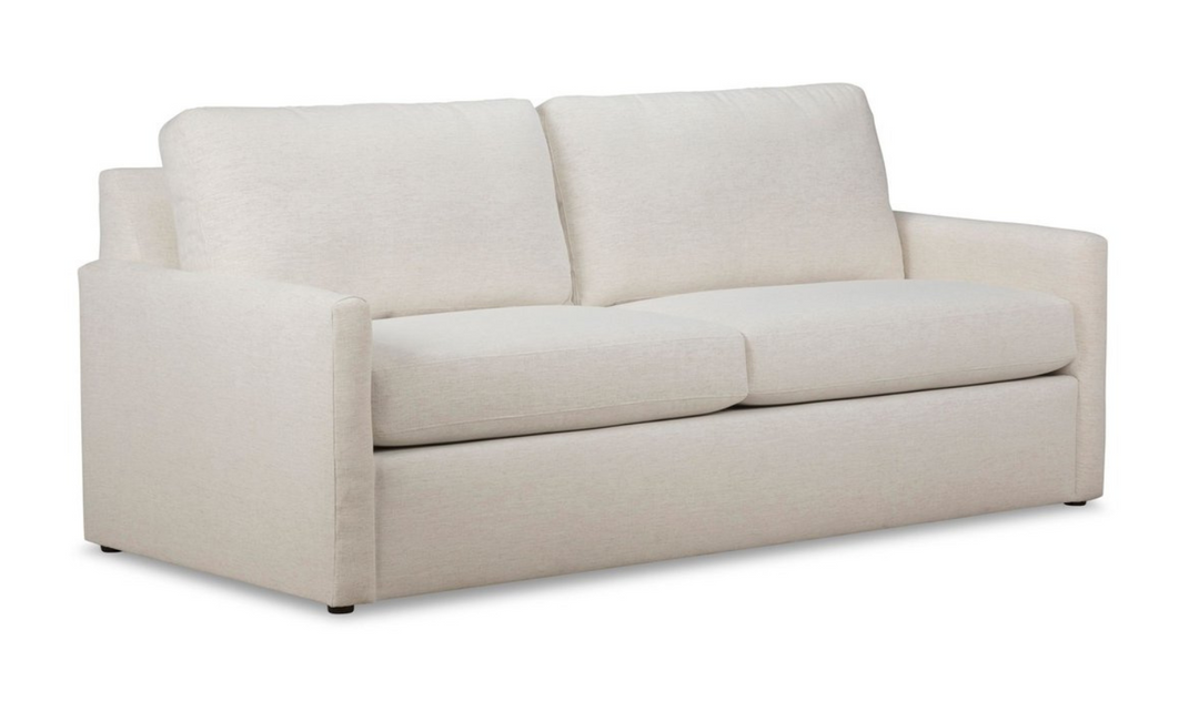 Klaussner Savannah Modern Square Arms Sofa (Fabric/Leather)