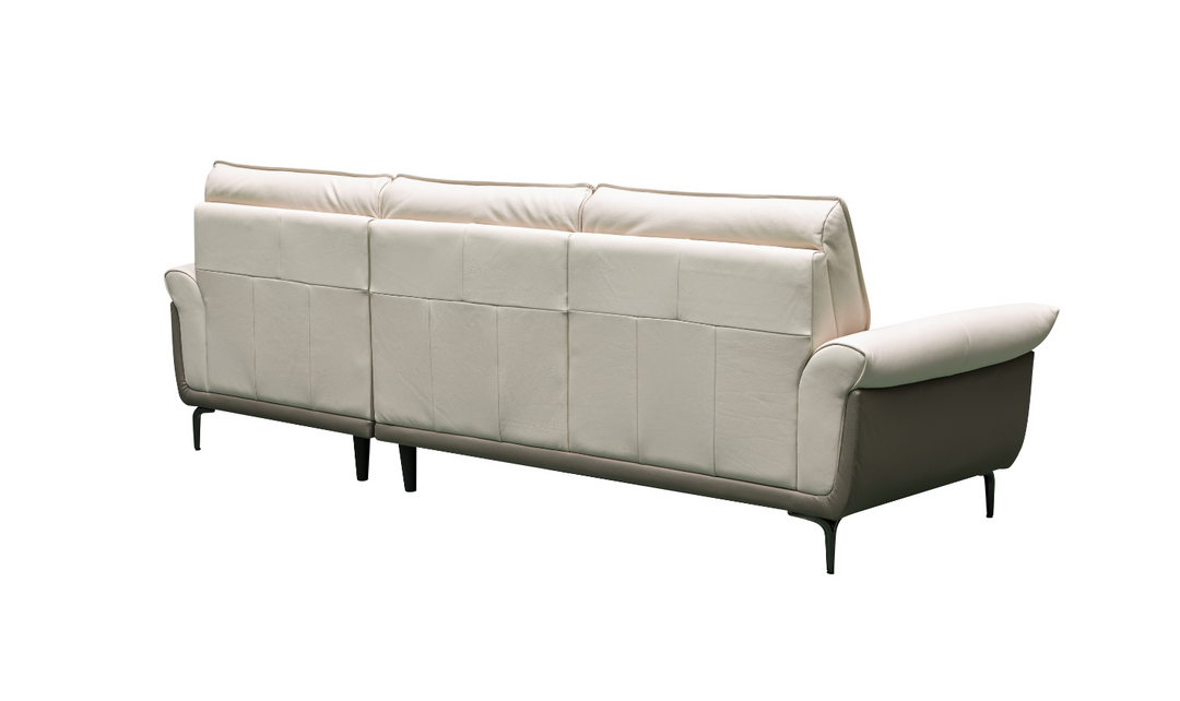 Klaussner Vento 3 Seater Leather Sofa with Tufted Back