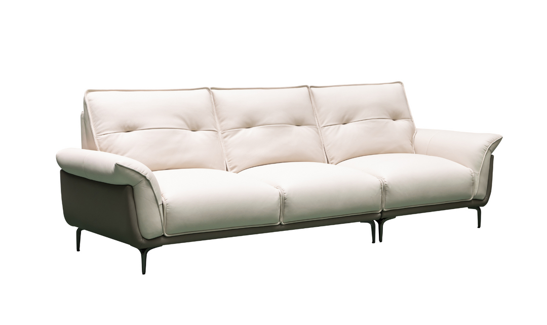 Klaussner Vento 3 Seater Leather Sofa with Tufted Back