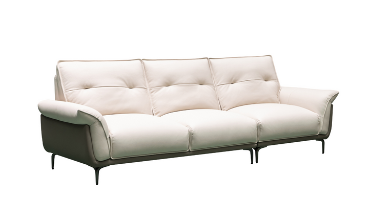 Klaussner Vento 3 Seater Leather Sofa with Tufted Back