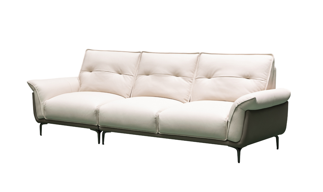 Klaussner Vento 3 Seater Leather Sofa with Tufted Back