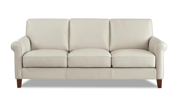 Laguna 3-Seater Leather Sofa With Rolled Arms