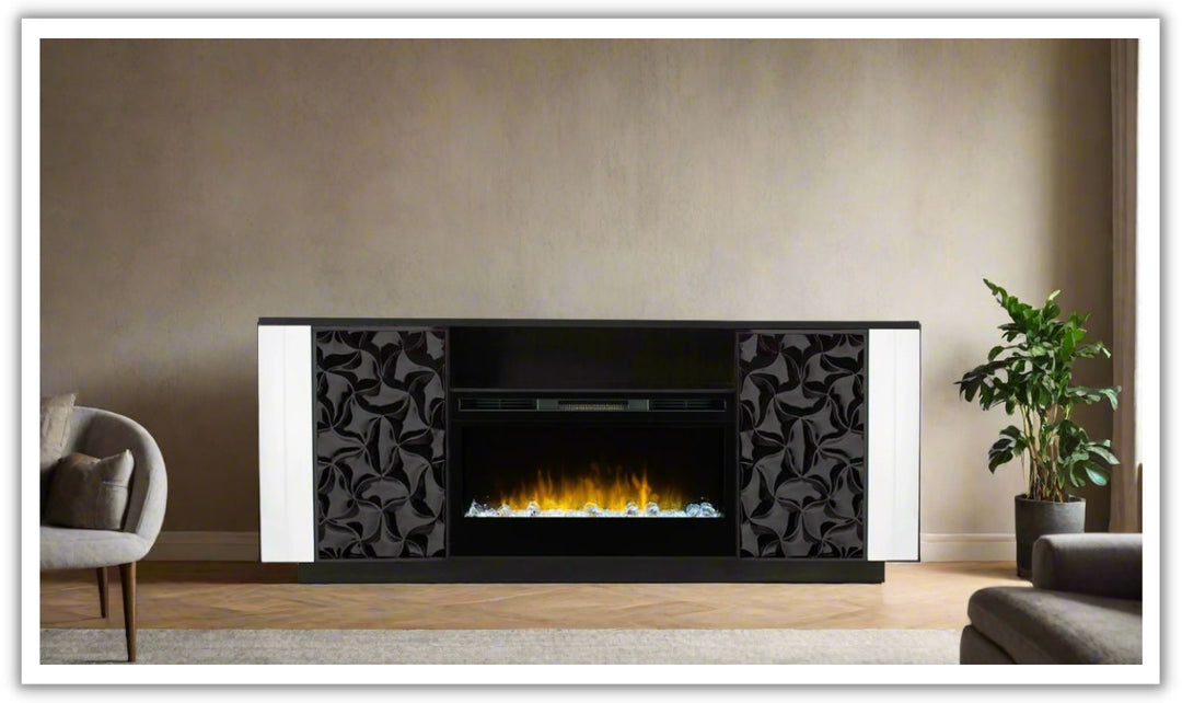 Smart Furniture Lanna Electric Fireplace and TV Console