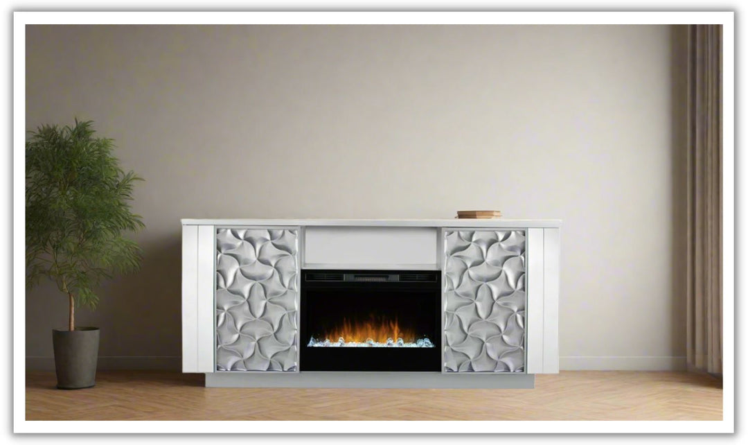 Smart Furniture Lanna Electric Fireplace and TV Console