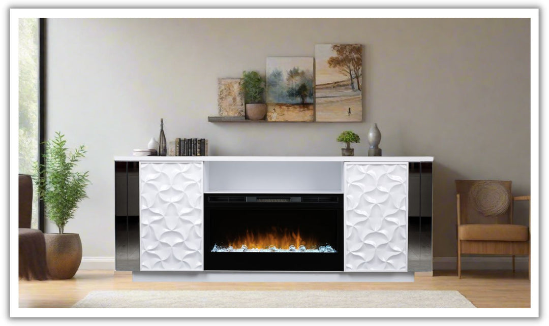 Smart Furniture Lanna Electric Fireplace and TV Console