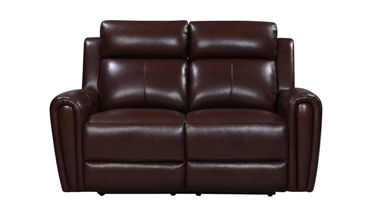 Leather Italia Jonathan Power Reclining Leather Loveseat with USB Port-Jennifer Furniture