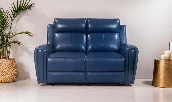 Leather Italia Jonathan Power Reclining Leather Loveseat with USB Port-Jennifer Furniture