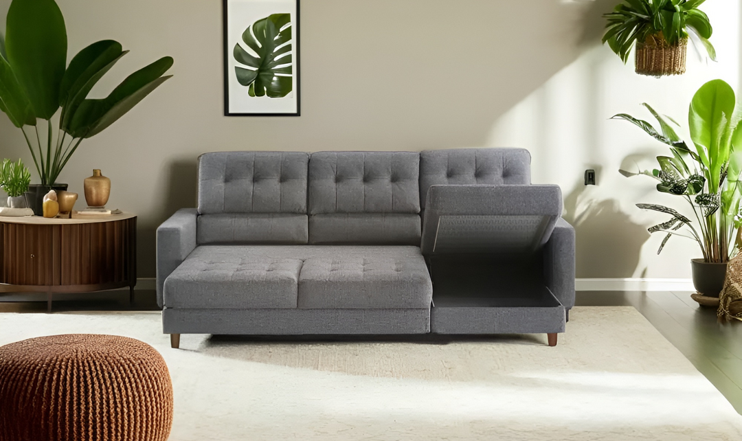 Luonto Noah L-Shaped Sectional Sofa Sleeper with Reversible Chaise
