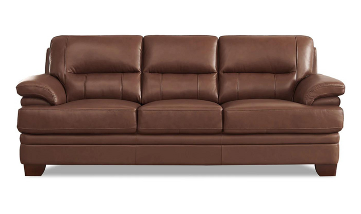 Luxor 3-Seater Leather Sofa With Cushion Arms-Jennifer Furniture