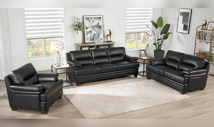 Luxor 3-Seater Leather Sofa With Cushion Arms-Jennifer Furniture