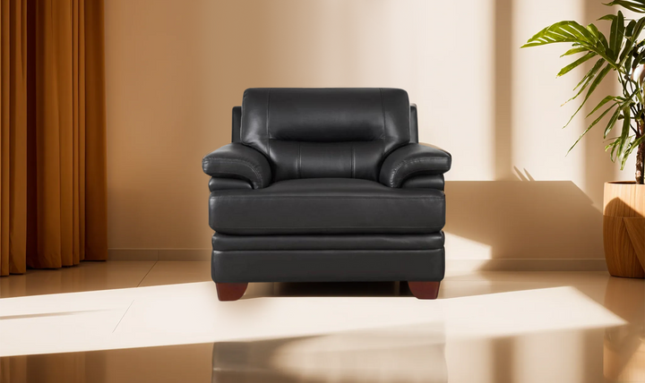 Luxor Leather Chair With Cushion Arms