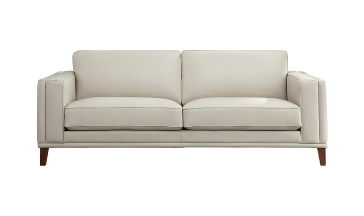 Lyon 2-Seater Leather Sofa In White-Jennifer Furniture