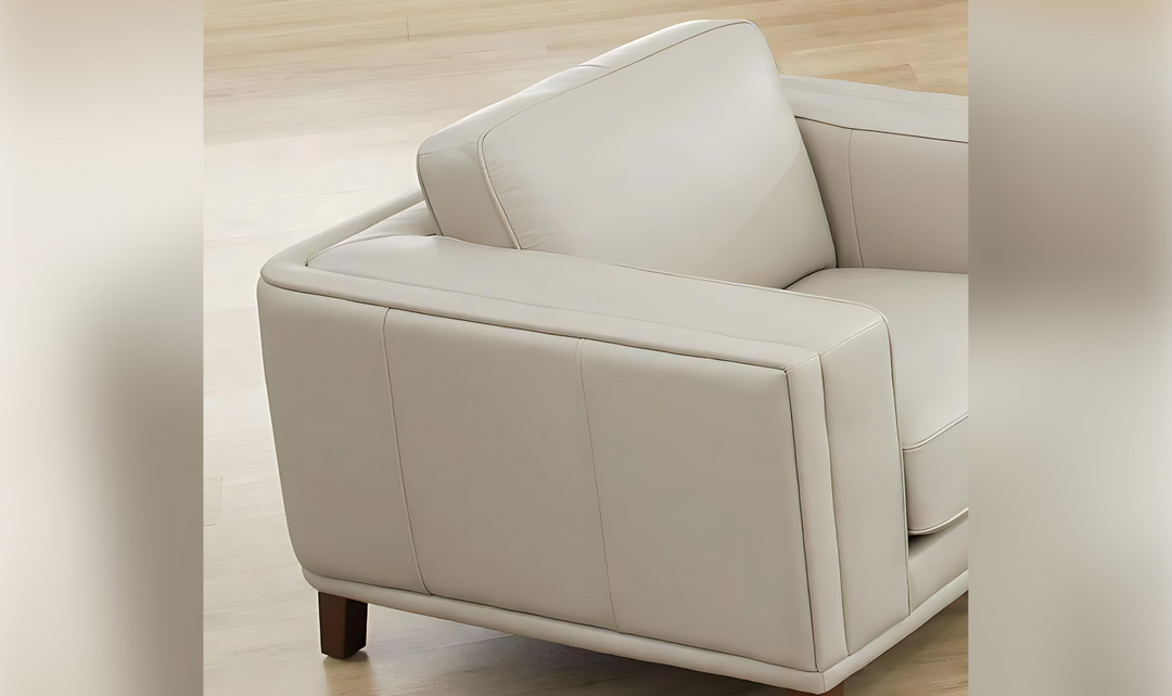 Lyon Leather Chair In White-Jennifer Furniture