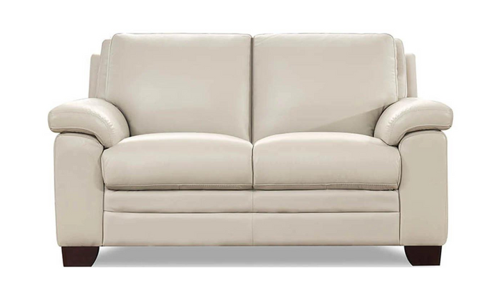 Magnum 2-Seater Leather Loveseat With Wooden Legs-Jennifer Furniture