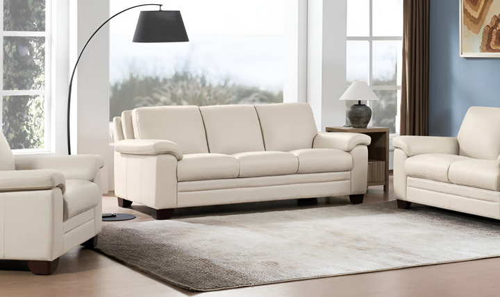 Magnum 3-Seater Leather Sofa With Wooden Legs-Jennifer Furniture